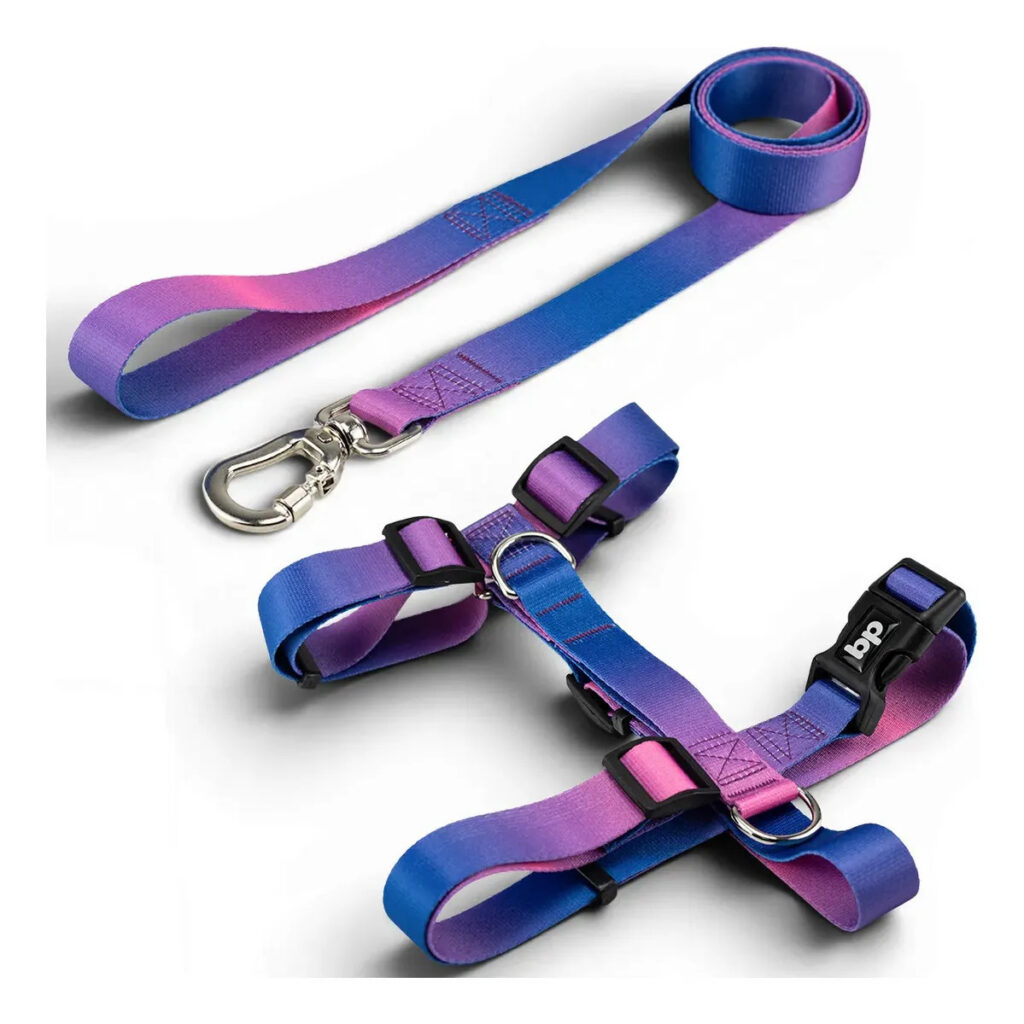 Coleira Peitoral Com Guia Para Cachorro Tamanho Médio Porte Regulável ajustável Bulldog Bug SRD Vira Lata Beagle Corgi Pet Cães Basic Pet Cor Lily