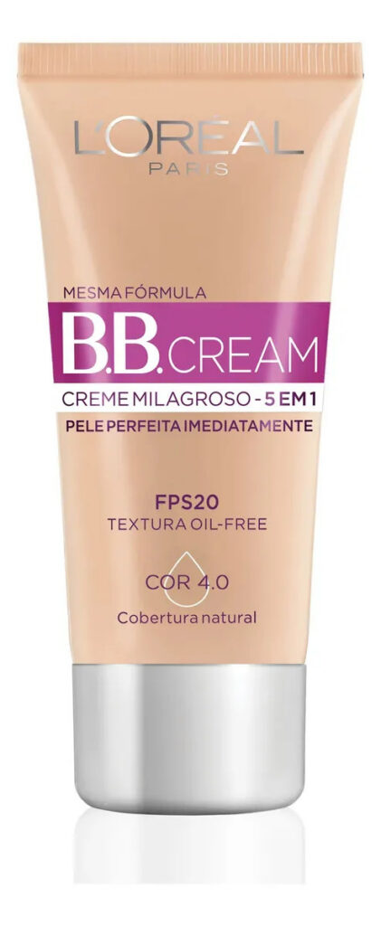 L’Oréal Paris Dermo Expertise BB Cream, Creme Milagroso 5 em 1, Cobertura Natural, Hidrata e Uniformiza a Pele, Oil Free, FPS 20 e Acabamento Matte, 30ml