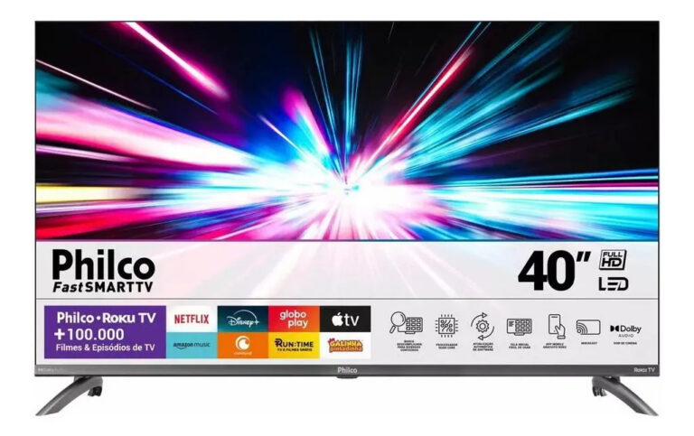Smart Tv Philco 40” Full Hd Roku Tv Ptv40 Hdr10 Dolby