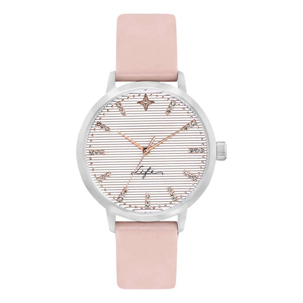 Relógio Life Desafios Feminino Couro Rosa