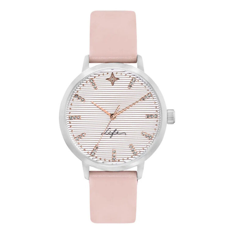 Relógio Life Desafios Feminino Couro Rosa